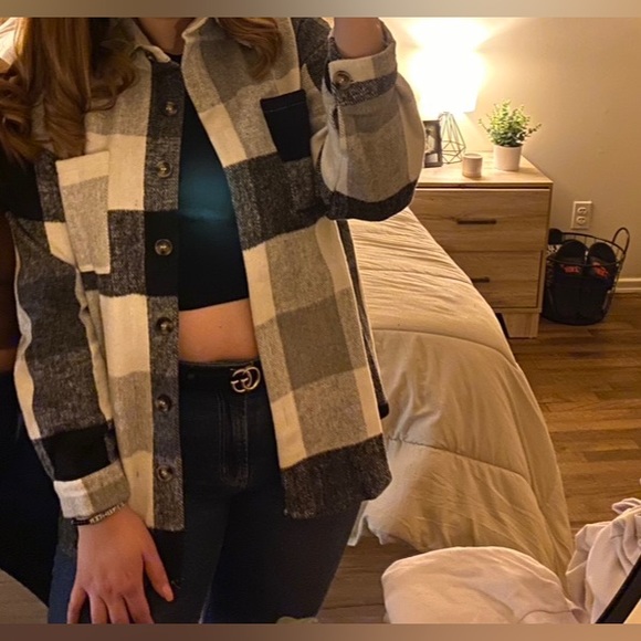Black and White Plaid Flannel - Picture 1 of 2